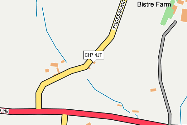 CH7 4JT map - OS OpenMap – Local (Ordnance Survey)