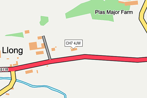 CH7 4JW map - OS OpenMap – Local (Ordnance Survey)