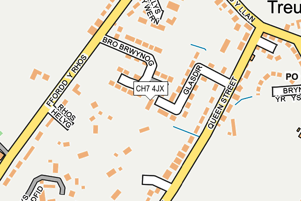 CH7 4JX map - OS OpenMap – Local (Ordnance Survey)