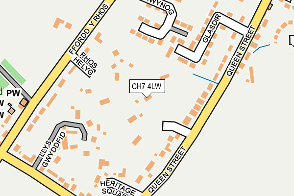 CH7 4LW map - OS OpenMap – Local (Ordnance Survey)