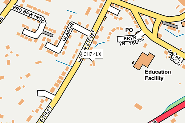 CH7 4LX map - OS OpenMap – Local (Ordnance Survey)