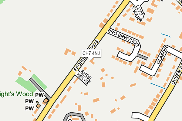 CH7 4NJ map - OS OpenMap – Local (Ordnance Survey)