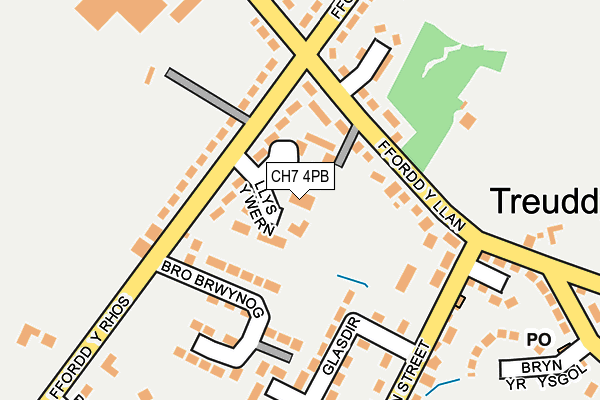 CH7 4PB map - OS OpenMap – Local (Ordnance Survey)