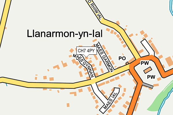 CH7 4PY map - OS OpenMap – Local (Ordnance Survey)