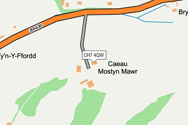 CH7 4QW map - OS OpenMap – Local (Ordnance Survey)