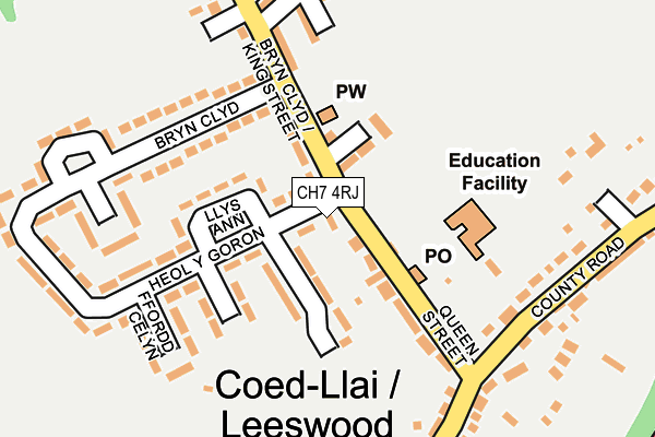 CH7 4RJ map - OS OpenMap – Local (Ordnance Survey)