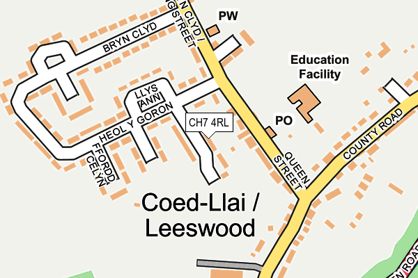 CH7 4RL map - OS OpenMap – Local (Ordnance Survey)