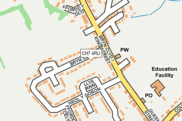 CH7 4RU map - OS OpenMap – Local (Ordnance Survey)