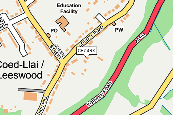 CH7 4RX map - OS OpenMap – Local (Ordnance Survey)