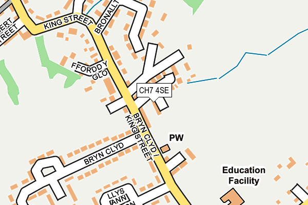 CH7 4SE map - OS OpenMap – Local (Ordnance Survey)