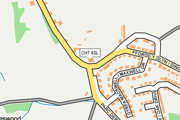 CH7 4SL map - OS OpenMap – Local (Ordnance Survey)