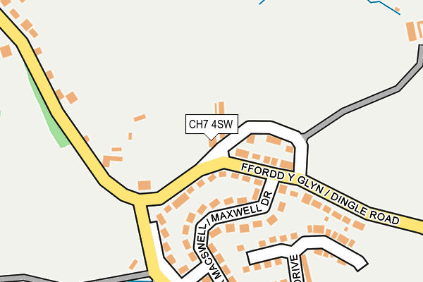 CH7 4SW map - OS OpenMap – Local (Ordnance Survey)