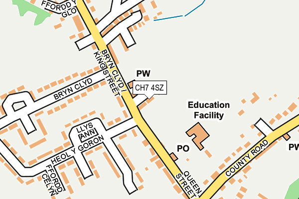 CH7 4SZ map - OS OpenMap – Local (Ordnance Survey)