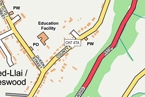 CH7 4TA map - OS OpenMap – Local (Ordnance Survey)