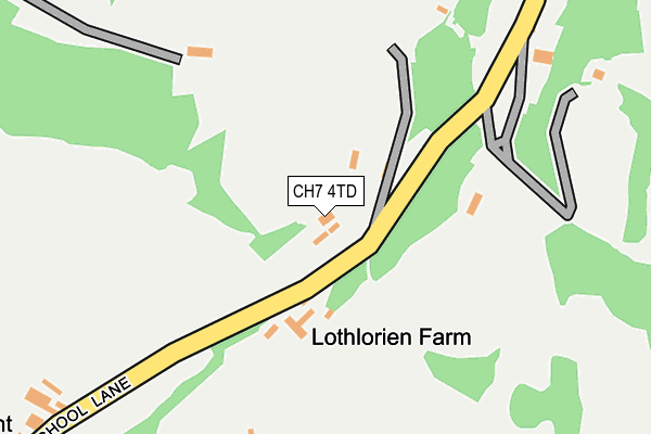 CH7 4TD map - OS OpenMap – Local (Ordnance Survey)