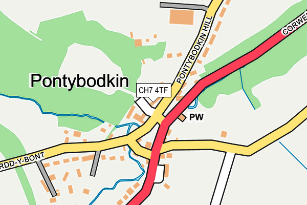 CH7 4TF map - OS OpenMap – Local (Ordnance Survey)