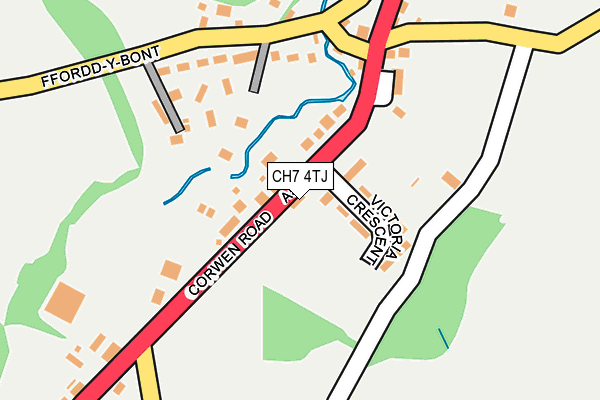CH7 4TJ map - OS OpenMap – Local (Ordnance Survey)
