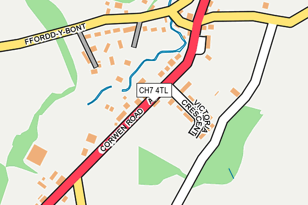 CH7 4TL map - OS OpenMap – Local (Ordnance Survey)