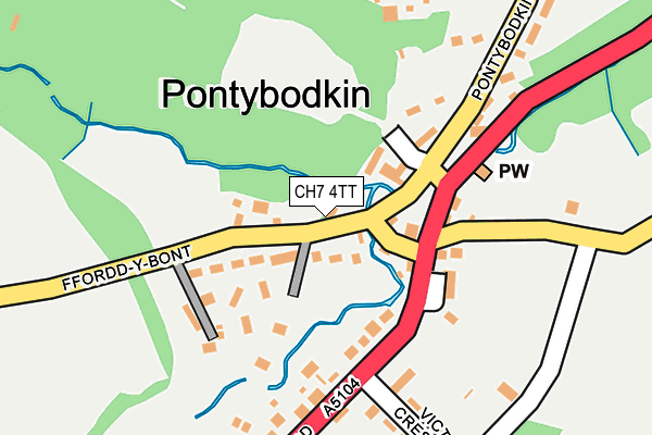 CH7 4TT map - OS OpenMap – Local (Ordnance Survey)