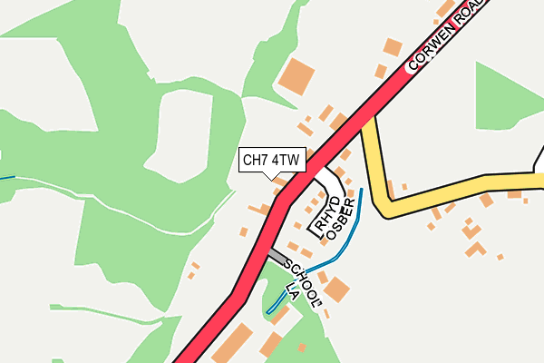 CH7 4TW map - OS OpenMap – Local (Ordnance Survey)