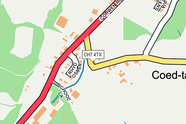 CH7 4TX map - OS OpenMap – Local (Ordnance Survey)