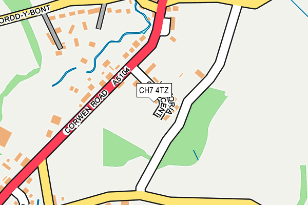 CH7 4TZ map - OS OpenMap – Local (Ordnance Survey)