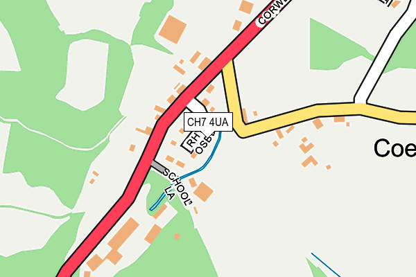 CH7 4UA map - OS OpenMap – Local (Ordnance Survey)