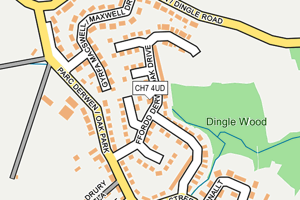 CH7 4UD map - OS OpenMap – Local (Ordnance Survey)