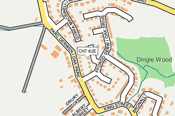 CH7 4UE map - OS OpenMap – Local (Ordnance Survey)