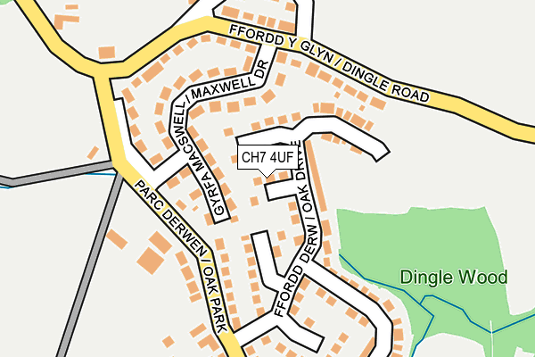 CH7 4UF map - OS OpenMap – Local (Ordnance Survey)