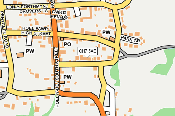 CH7 5AE map - OS OpenMap – Local (Ordnance Survey)