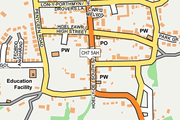 CH7 5AH map - OS OpenMap – Local (Ordnance Survey)