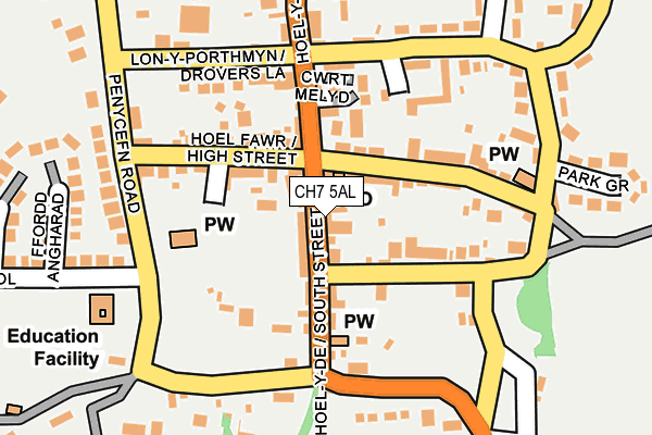 CH7 5AL map - OS OpenMap – Local (Ordnance Survey)