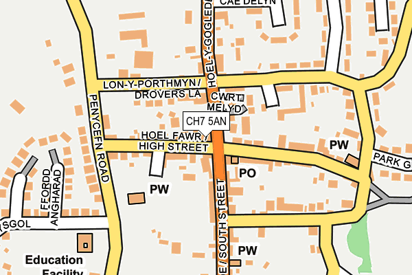 CH7 5AN map - OS OpenMap – Local (Ordnance Survey)