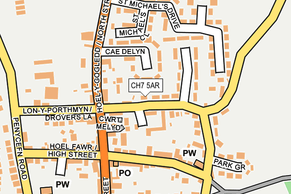 CH7 5AR map - OS OpenMap – Local (Ordnance Survey)