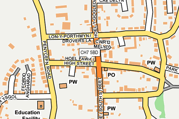 CH7 5BD map - OS OpenMap – Local (Ordnance Survey)