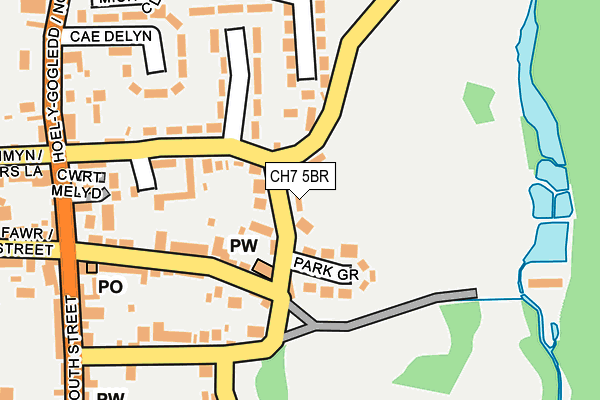 CH7 5BR map - OS OpenMap – Local (Ordnance Survey)