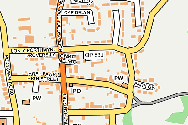 CH7 5BU map - OS OpenMap – Local (Ordnance Survey)