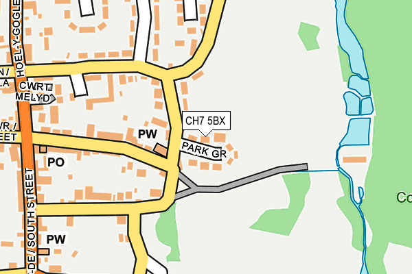 CH7 5BX map - OS OpenMap – Local (Ordnance Survey)