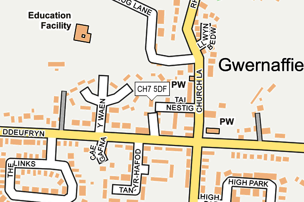 CH7 5DF map - OS OpenMap – Local (Ordnance Survey)