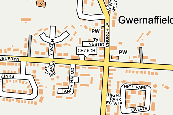 CH7 5DH map - OS OpenMap – Local (Ordnance Survey)