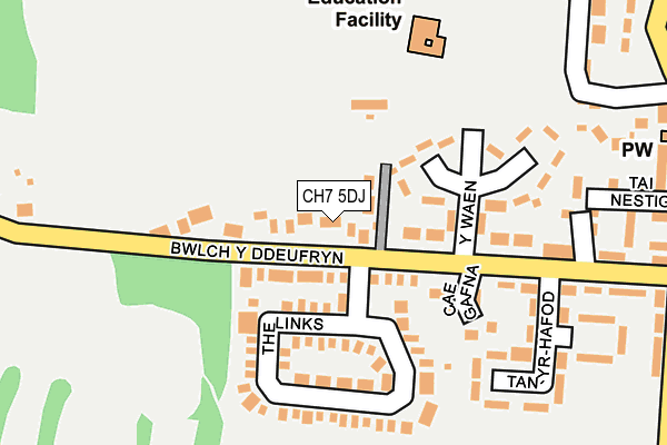 CH7 5DJ map - OS OpenMap – Local (Ordnance Survey)