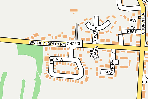 CH7 5DL map - OS OpenMap – Local (Ordnance Survey)