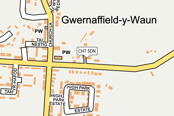 CH7 5DN map - OS OpenMap – Local (Ordnance Survey)