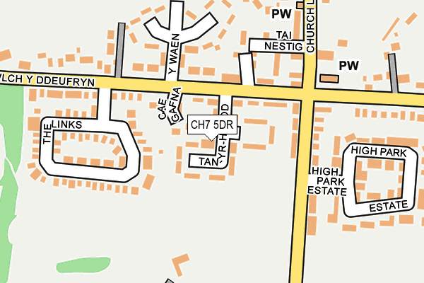 CH7 5DR map - OS OpenMap – Local (Ordnance Survey)