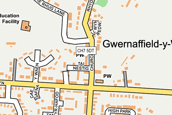 CH7 5DT map - OS OpenMap – Local (Ordnance Survey)