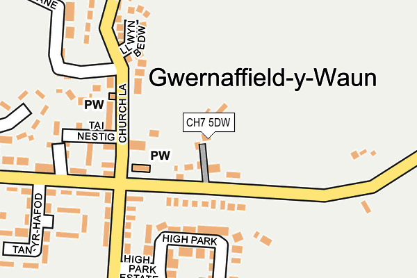 CH7 5DW map - OS OpenMap – Local (Ordnance Survey)