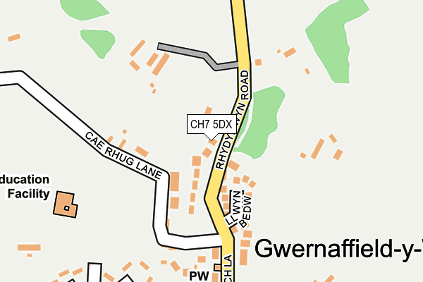 CH7 5DX map - OS OpenMap – Local (Ordnance Survey)