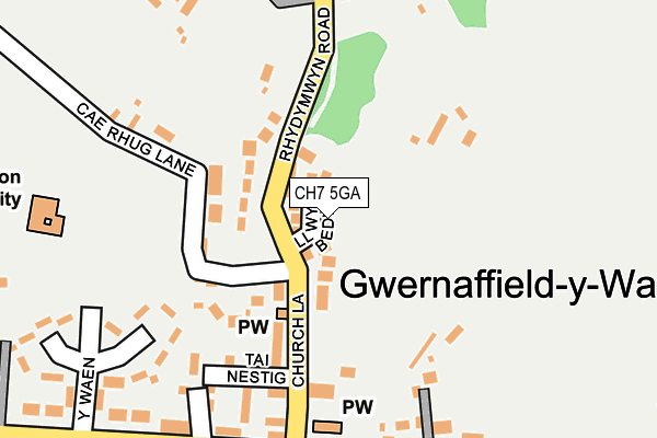 CH7 5GA map - OS OpenMap – Local (Ordnance Survey)