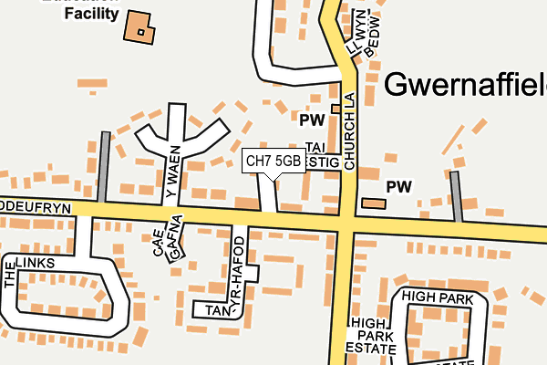 CH7 5GB map - OS OpenMap – Local (Ordnance Survey)